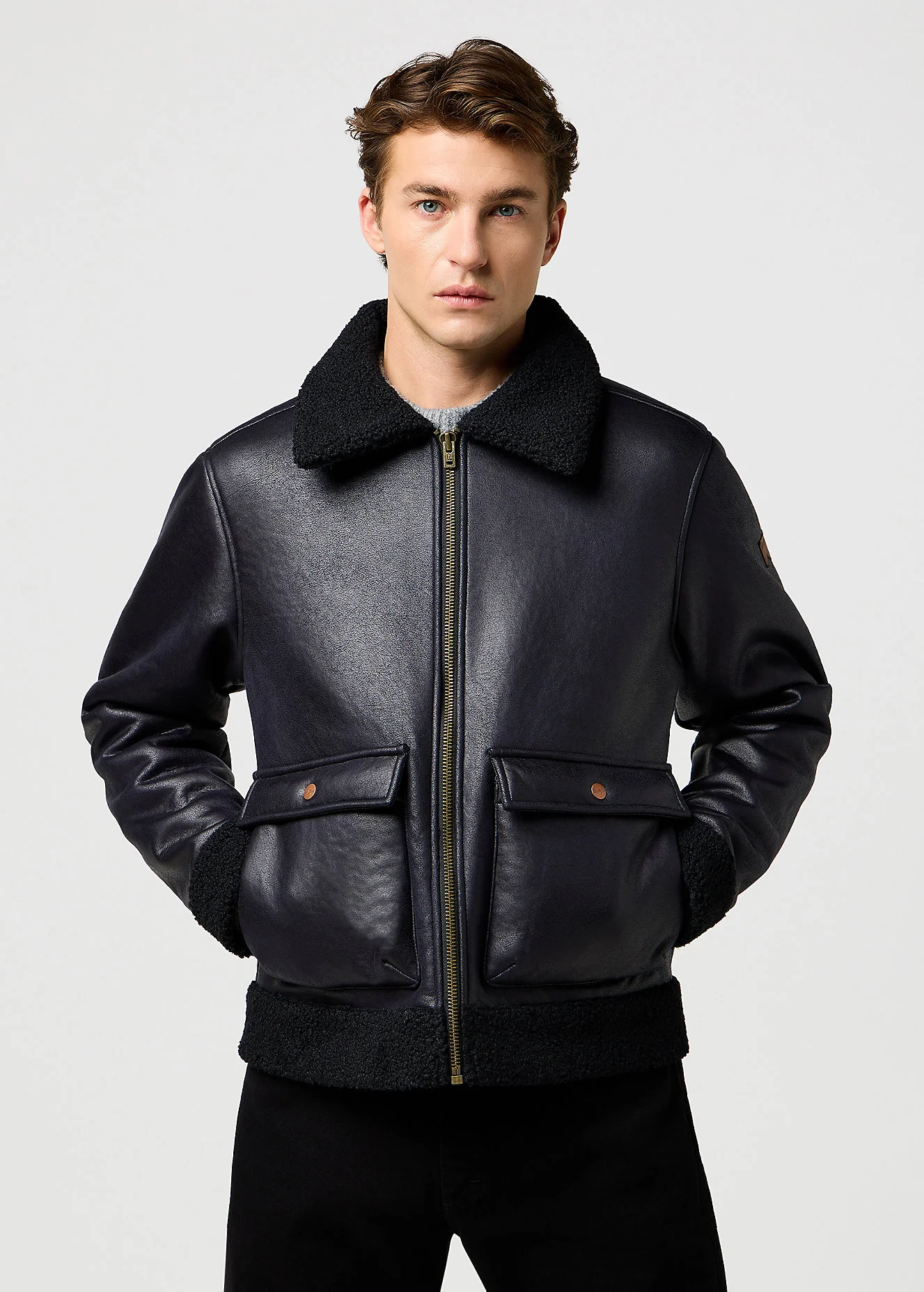 Wrangler Shearling Jacket Black
