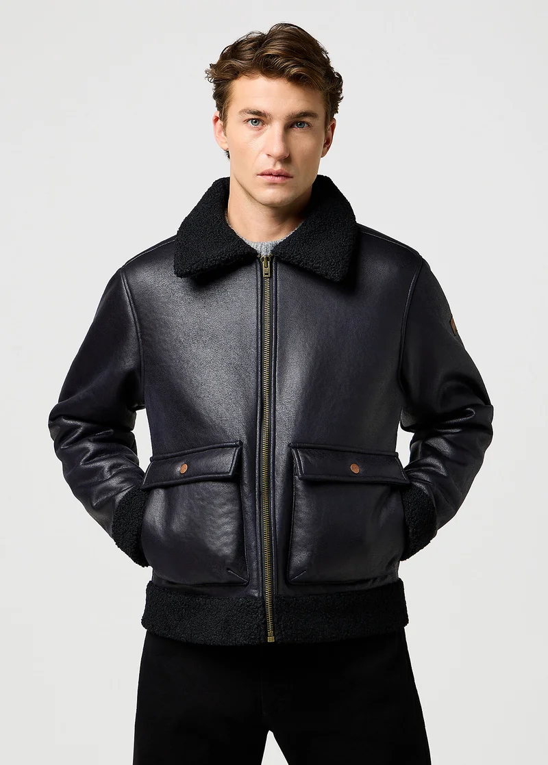Wrangler Shearling Jacket Black