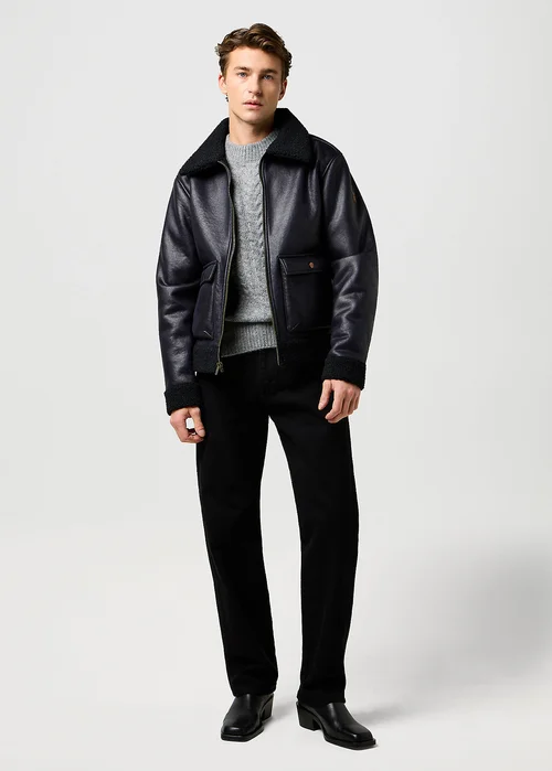Wrangler Shearling Jacket Black