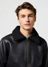 Wrangler Shearling Jacket Black