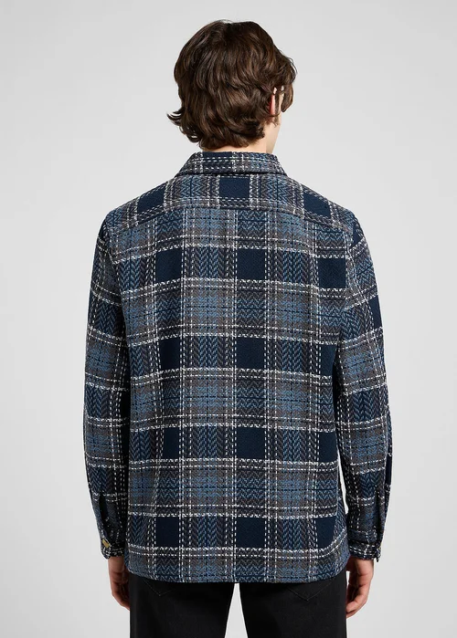 Lee Textured 2pkt Shirt Mood Indigo Grey Pla