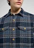 Lee Textured 2pkt Shirt Mood Indigo Grey Pla