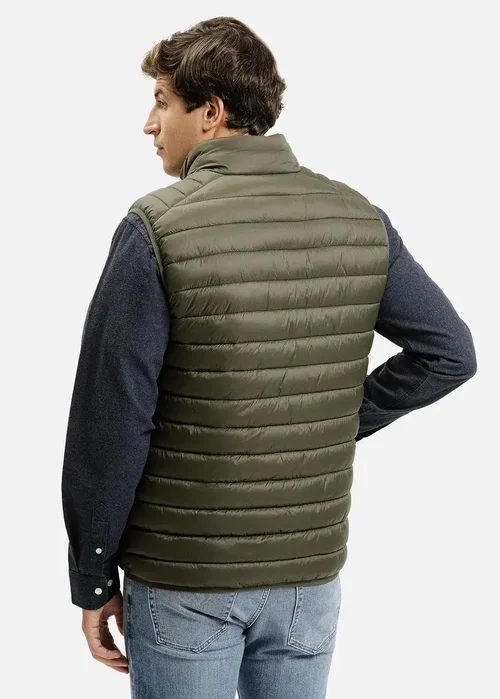 Zielony Pikowany Bezrkawnik Cross Jeans