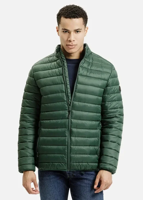 Pikowana Zielona Kurtka Mska Cross Jeans