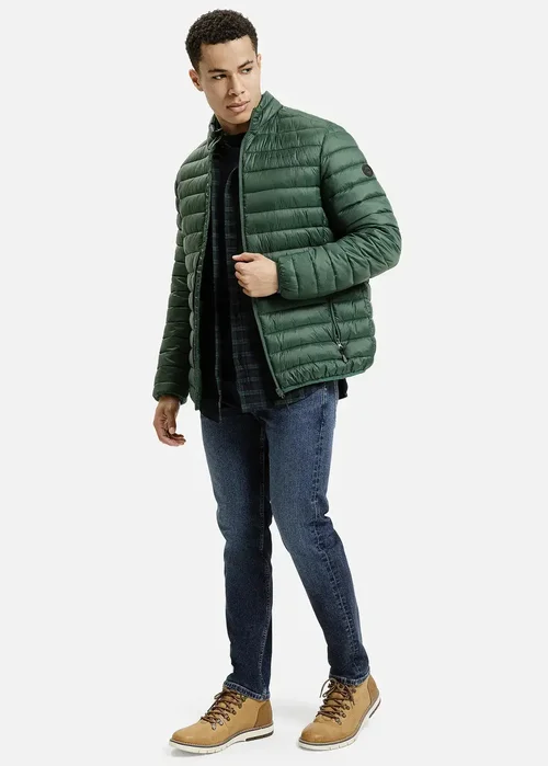 Pikowana Zielona Kurtka Mska Cross Jeans