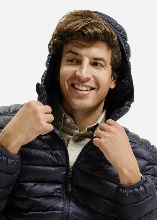 Granatowa Pikowana Kurtka Cross Jeans