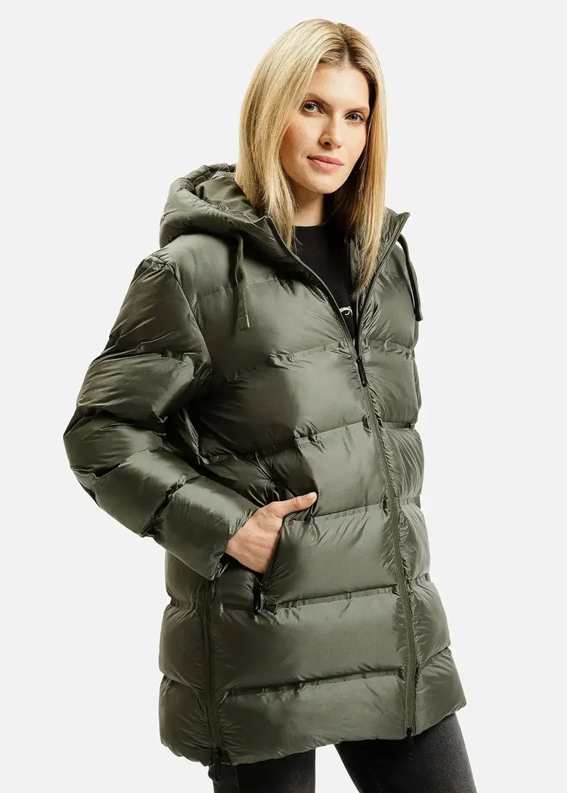 Zielona Zimowa Kurtka Cross Jeans