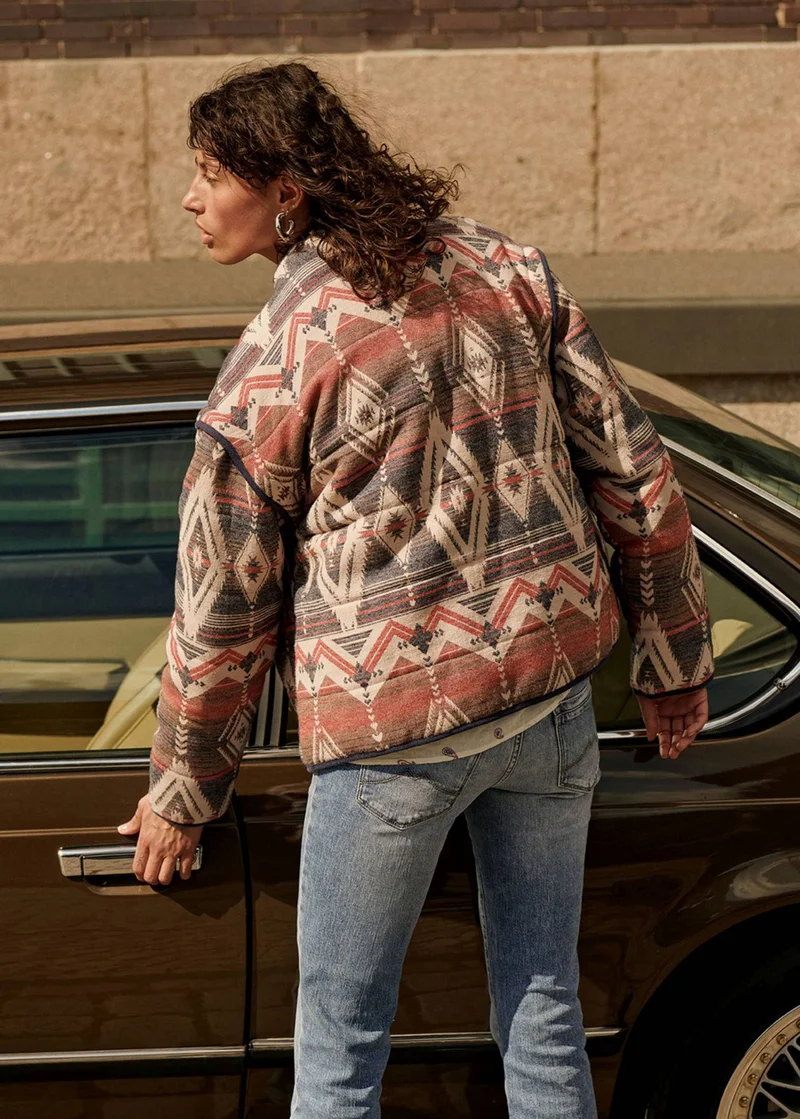 Mustang Roxbury Blue Ikat Jacquard