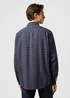Wrangler One Pocket Flannel Shirt Midnight Grey Check