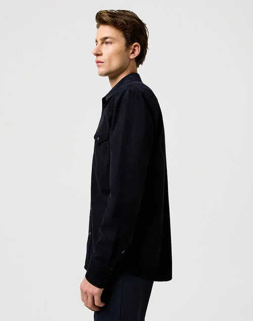 Wrangler Cord Western Shirt Black