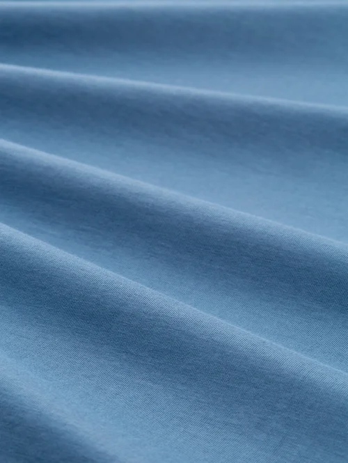 Tom Tailor Serafino Long Sleeved Shirt Faded Uniform Blue