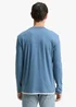 Tom Tailor Serafino Long Sleeved Shirt Faded Uniform Blue