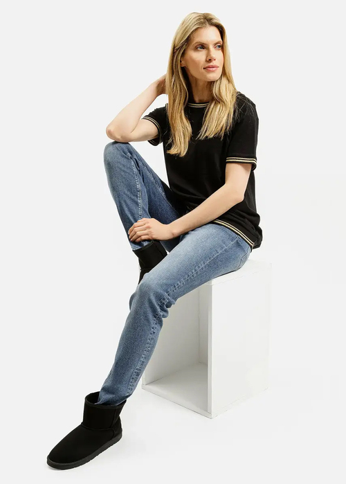 Dinsy Z Wysokim Stanem Rose Cross Jeans