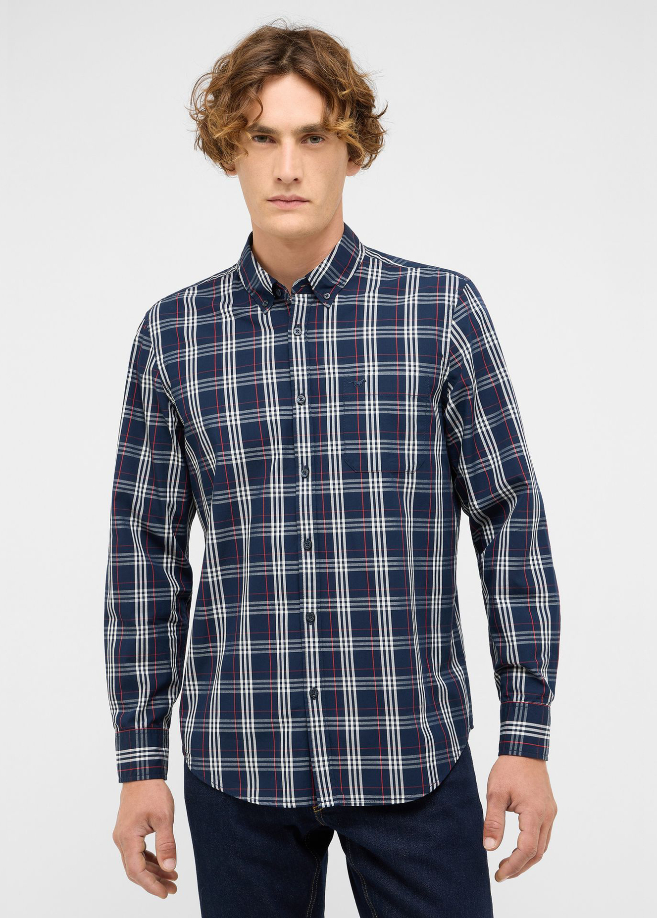 Mustang Style Chester Multi Check Navy