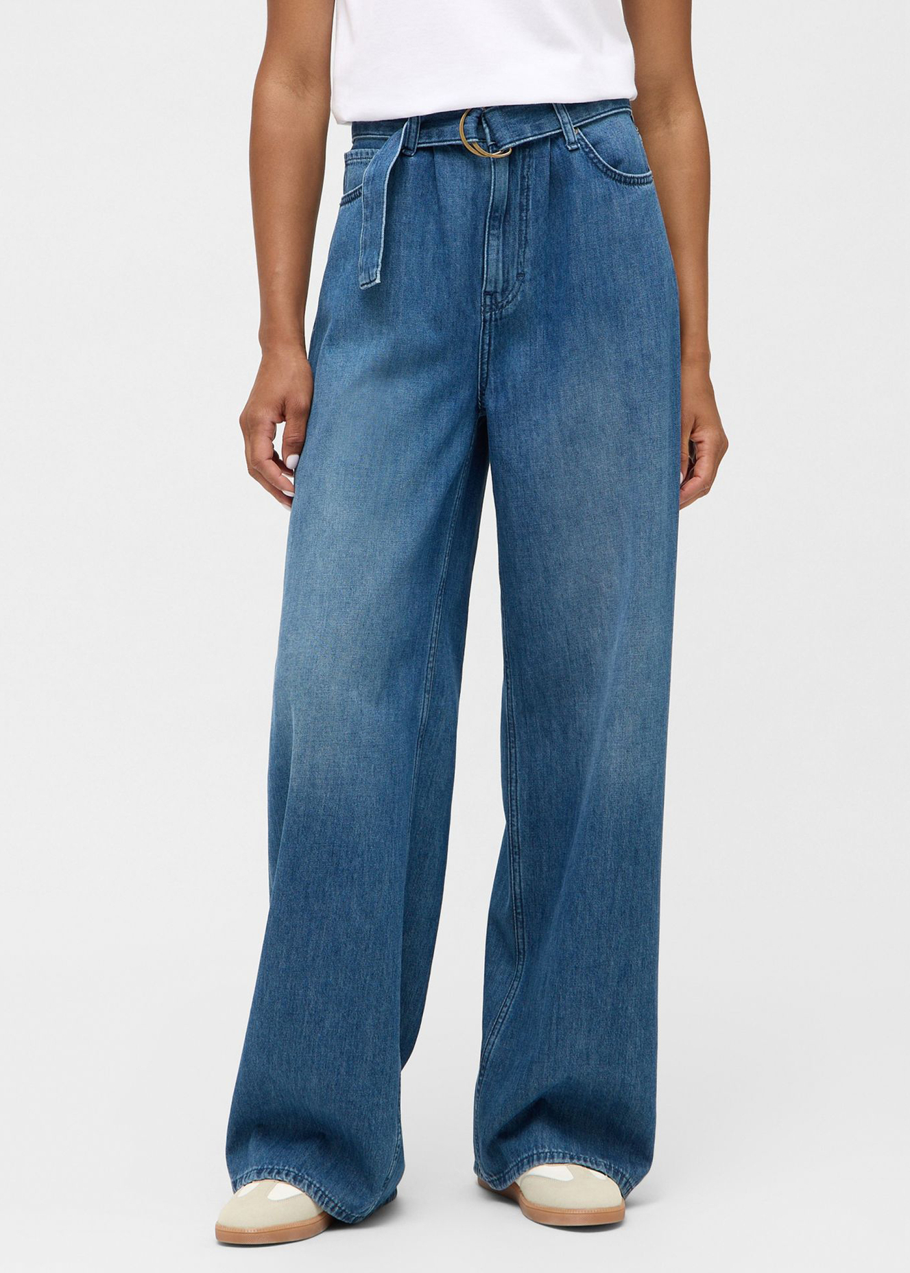 Mustang Luise Wide With Belt Denim Blue