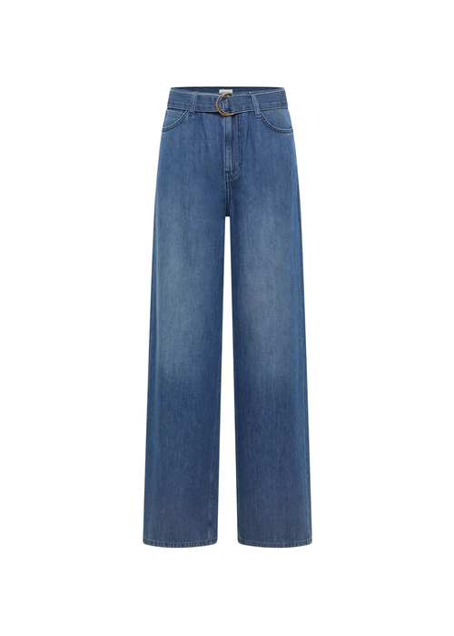 Mustang Luise Wide With Belt Denim Blue