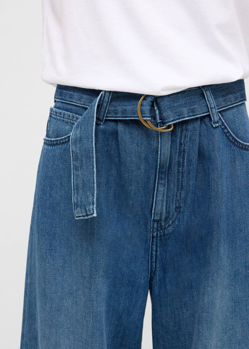 Mustang Luise Wide With Belt Denim Blue