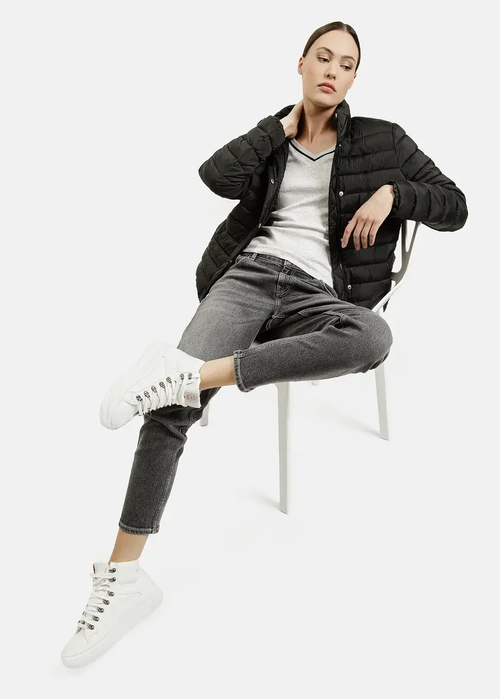 Szare Boyfriendy Cross Jeans - N-580-010