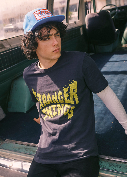 Wrangler Stranger Things Tee Washed Black - 112378547