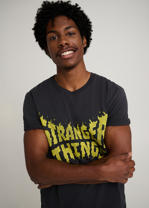 Wrangler Stranger Things Tee Washed Black - 112378547