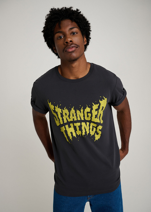Wrangler Stranger Things Tee Washed Black - 112378547