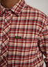 Wrangler X Stranger Things Will Shirt Fired Brick Check - 112378523