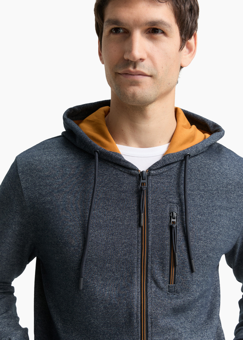 Tom Tailor Hoodie Sweatshirt Jacket Navy Fine Yd Stripe - 1048637-30328