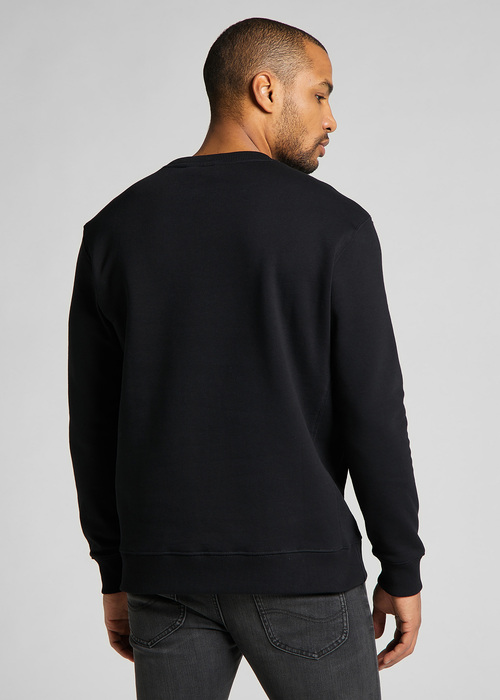 Lee Plain Crew Sweatshirt Black - L81ITJ01