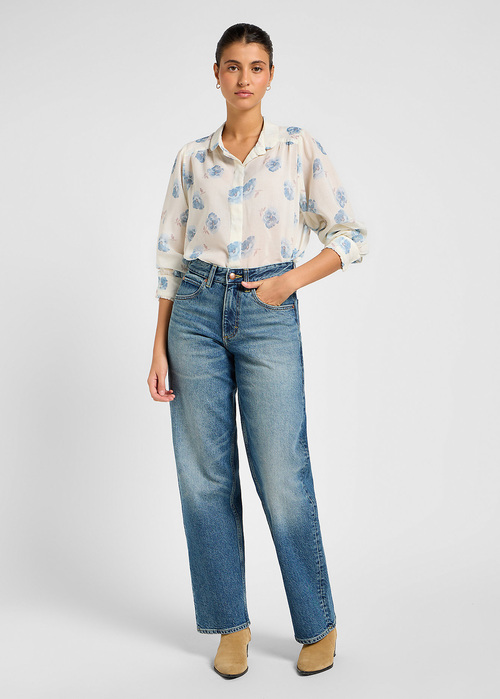 Lee Shired Blouse Shy Blue Floral - 112355158