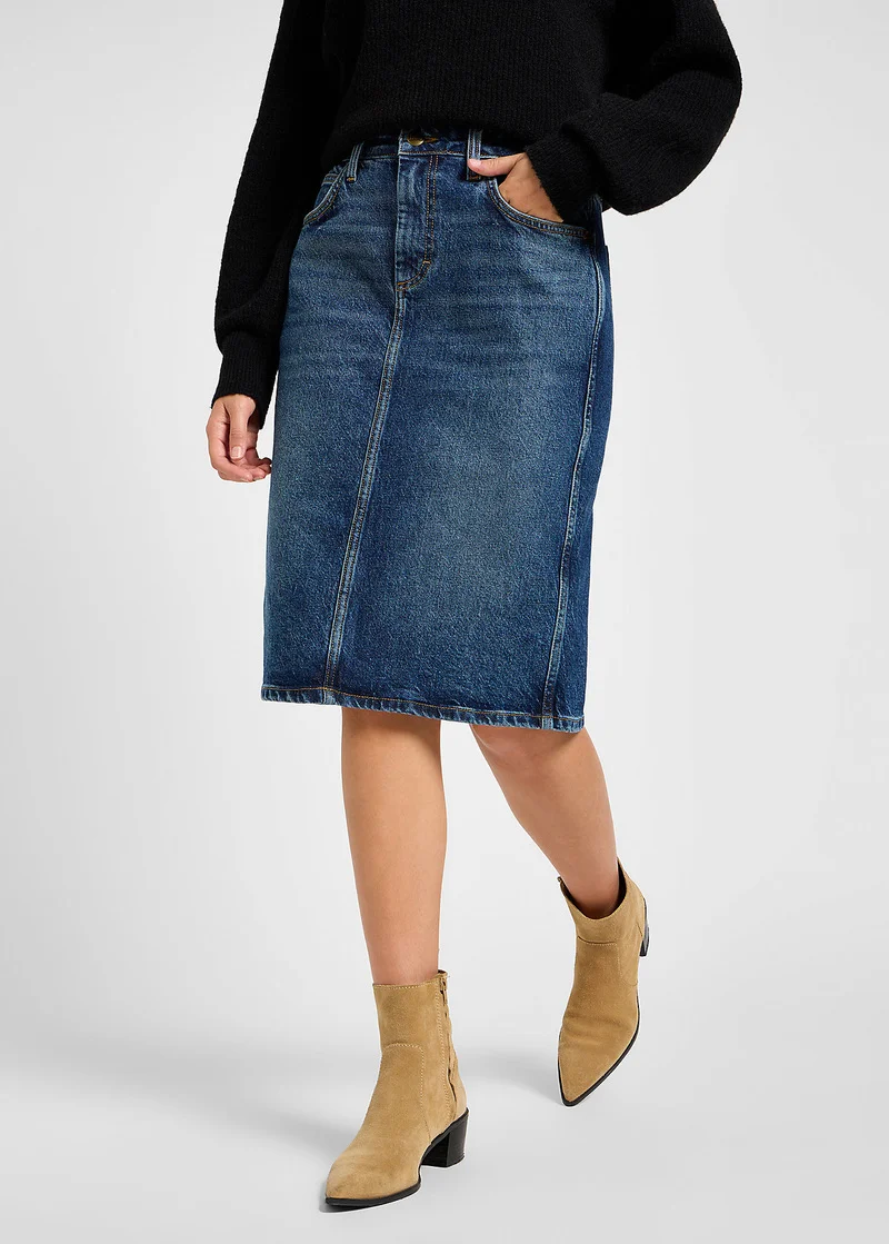 Lee Mid Skirt Dark Glamour