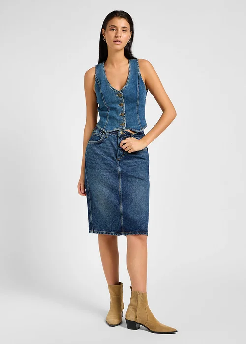 Lee Mid Skirt Dark Glamour