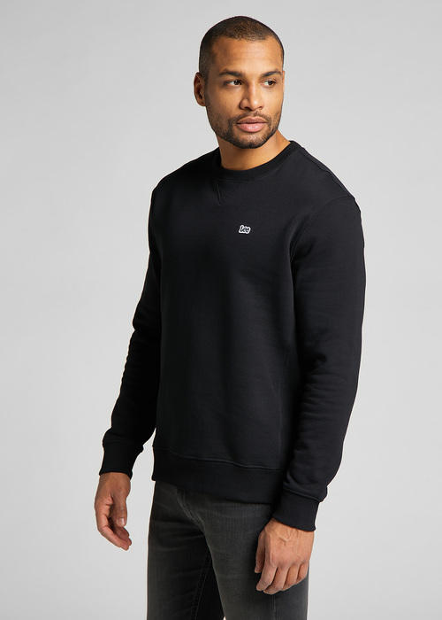 Lee Plain Crew Sweatshirt Black - L81ITJ01