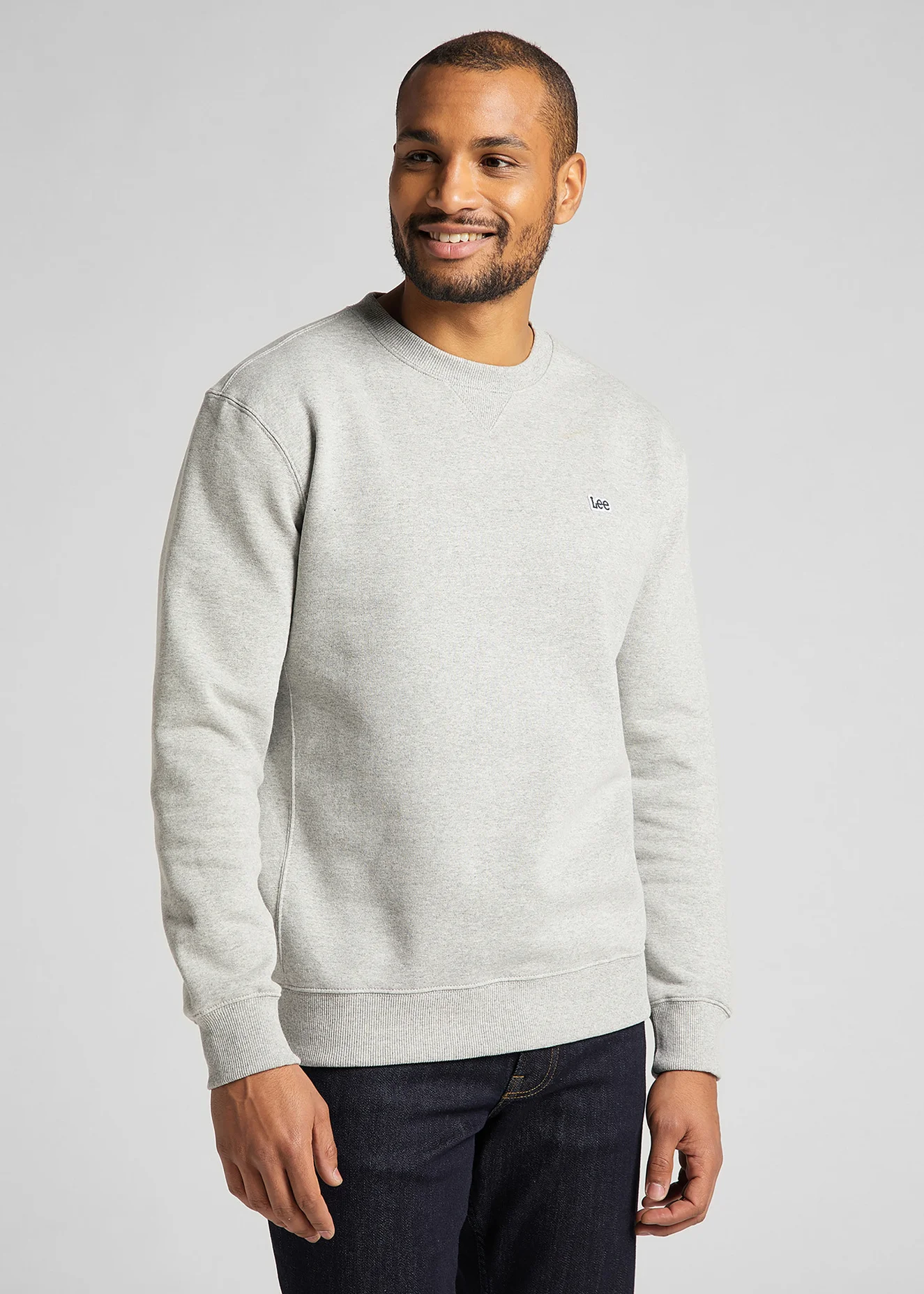 Lee Crew Sweatshirt Grey Mele