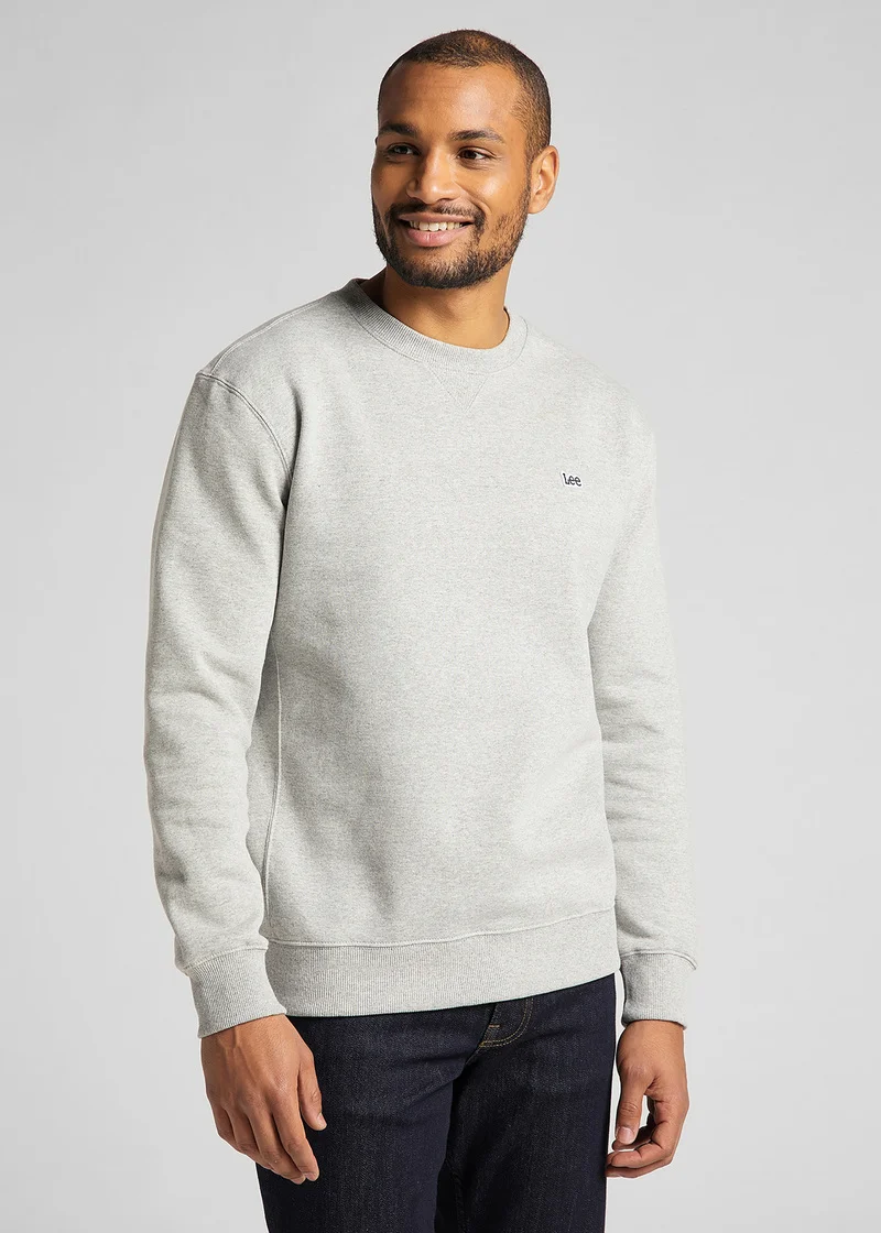Lee Crew Sweatshirt Grey Mele