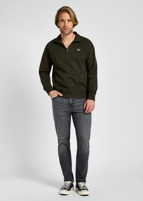Lee Half Zip Sweatshirt Olive Night