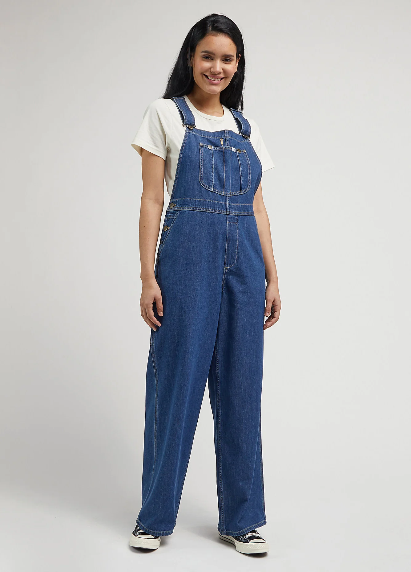 Lee Loose Bib Indigo Rush