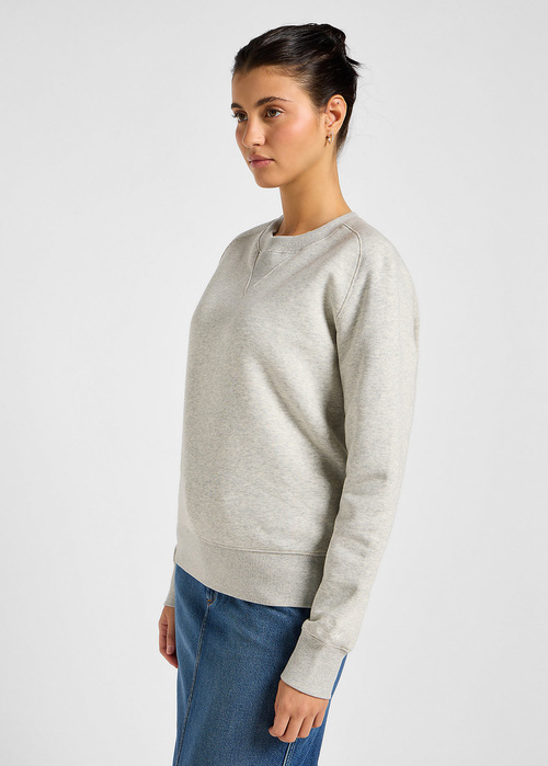 Lee Long Sleeve Med Wobbly Tee Grey Heather - 112355188