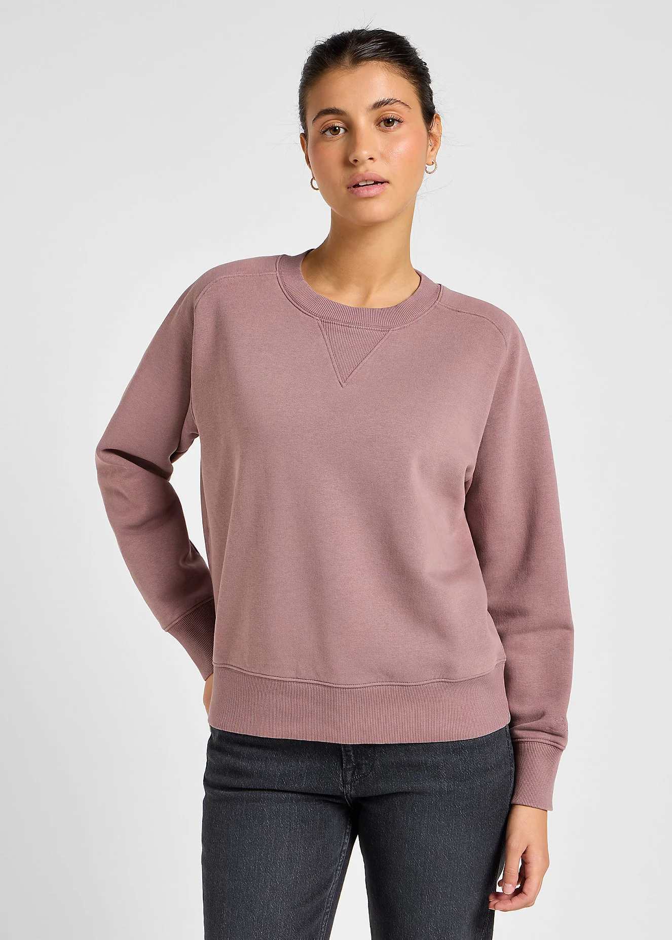 Lee Reglan Crew Sweatshirt Dreamy Mauve - 112355173