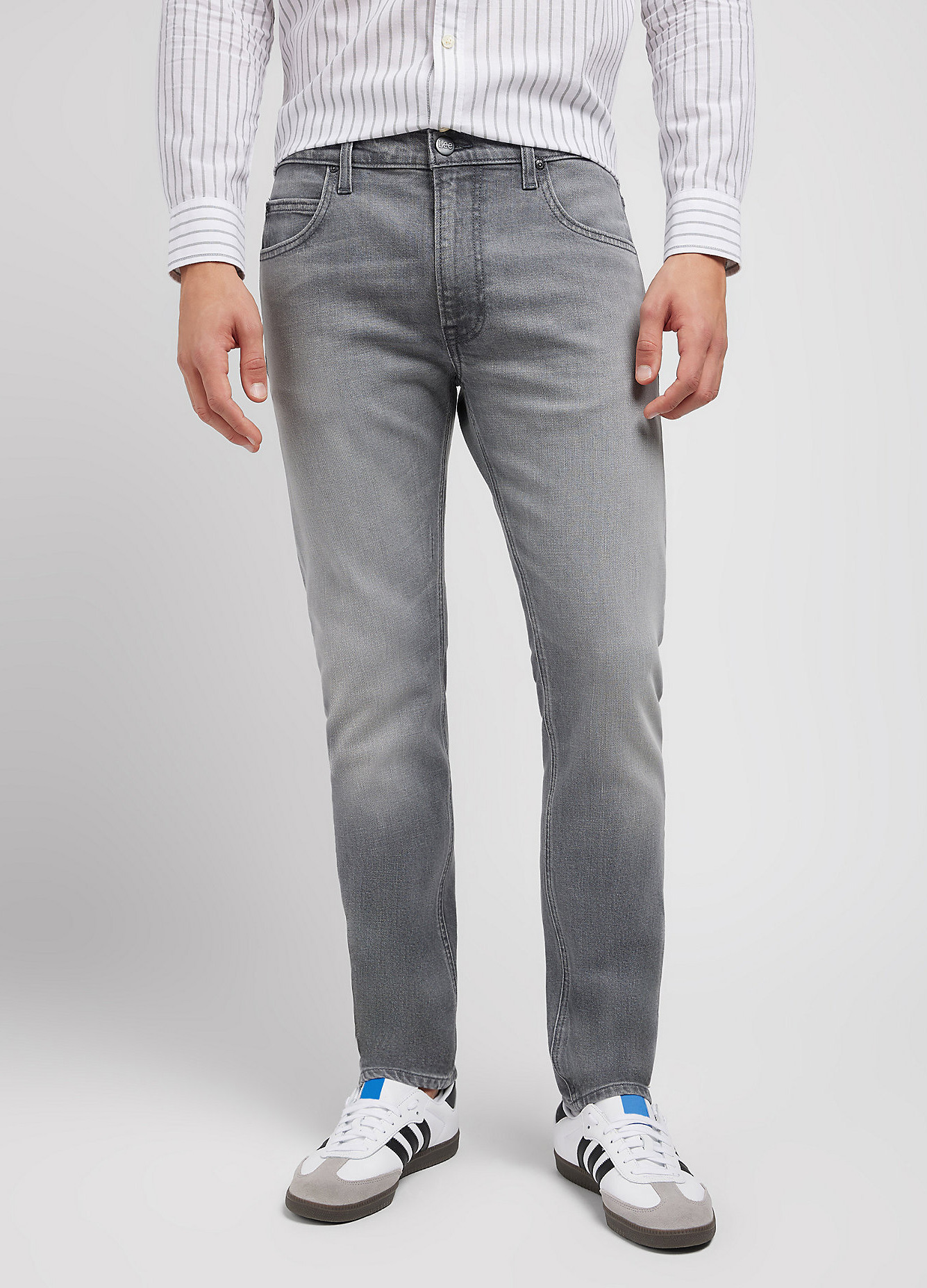 Lee Rider Worn In Mid Grey - 112349209