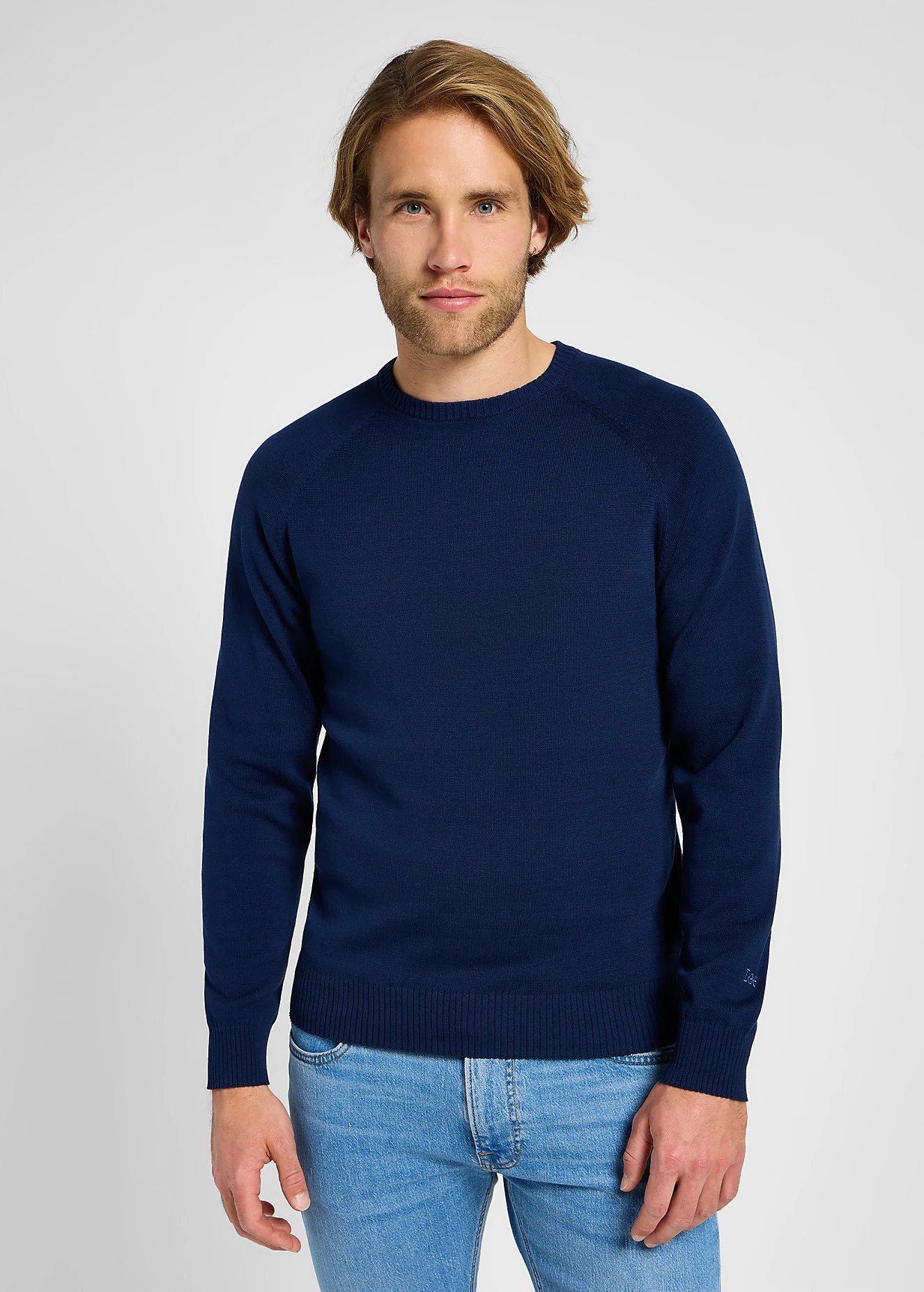 Lee Clean Raglan Sweater True Navy