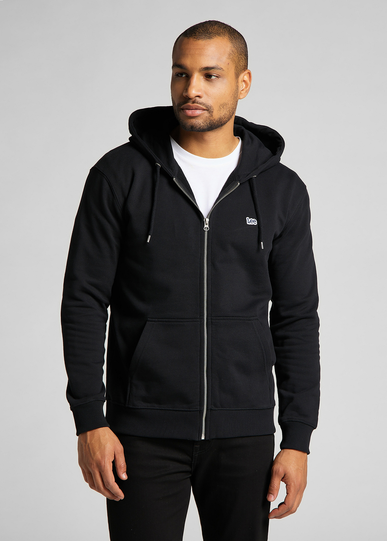 Lee Basic Zip Throuh Hoody Black - L80KSP01