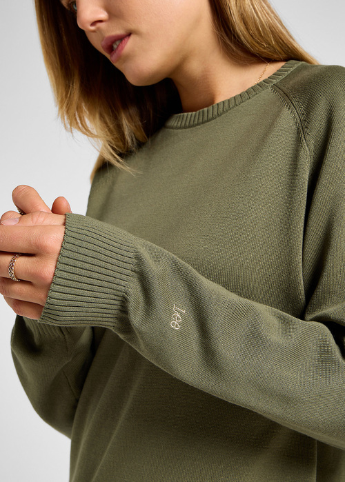 Lee Clean Raglan Sweater Mercantile Green - 112355673