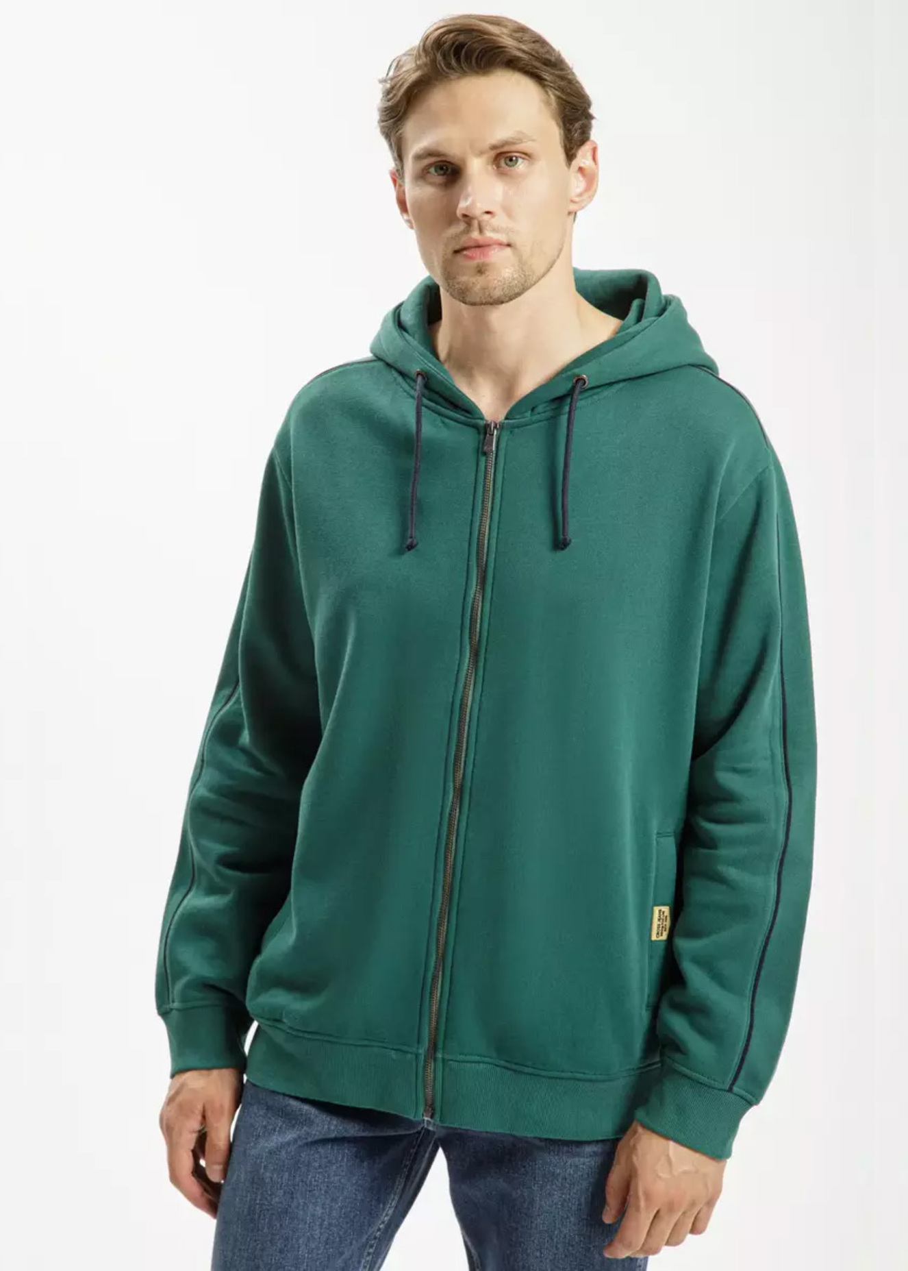 Cross Jeans Hoddie Zip Green 027 - 25466-027