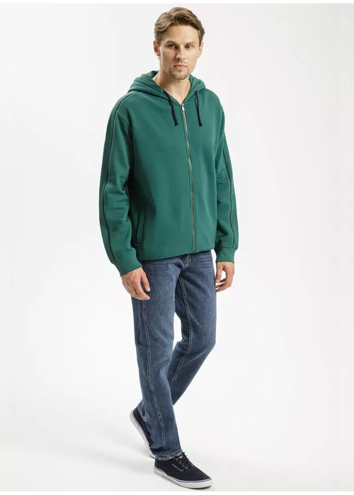 Cross Jeans Hoddie Zip Green 027 - 25466-027