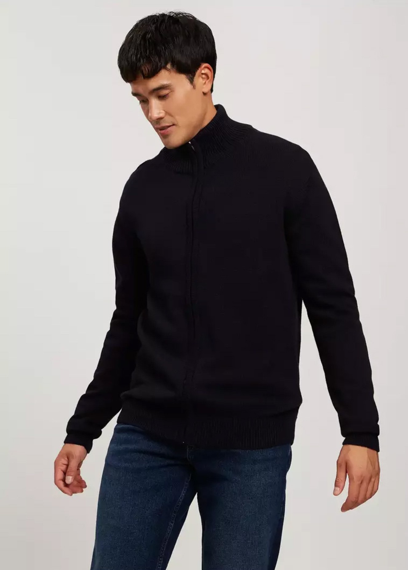 Cross Jeans Halfzip Knit Navy 001 - 34254-001