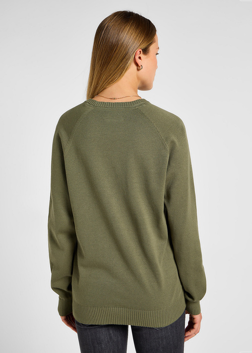 Lee Clean Raglan Sweater Mercantile Green - 112355673