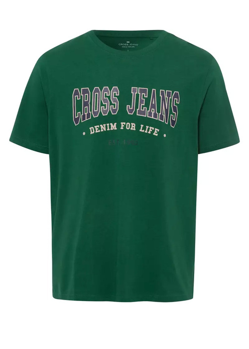 Cross Jeans Retro C Neck Tee Green 530 - 16016-530