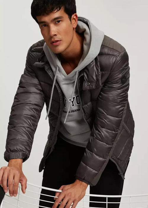 Cross Jeans Winter Quilted Jacket Grey 019 - 40275-019