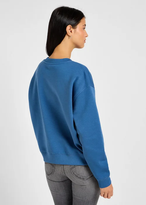 Lee Logo Crew Sweatshirt Midcentury Blue