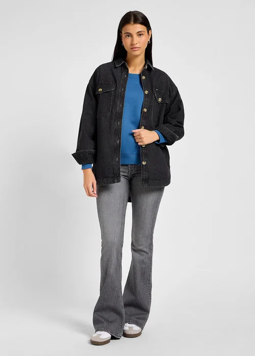 Lee Logo Crew Sweatshirt Midcentury Blue